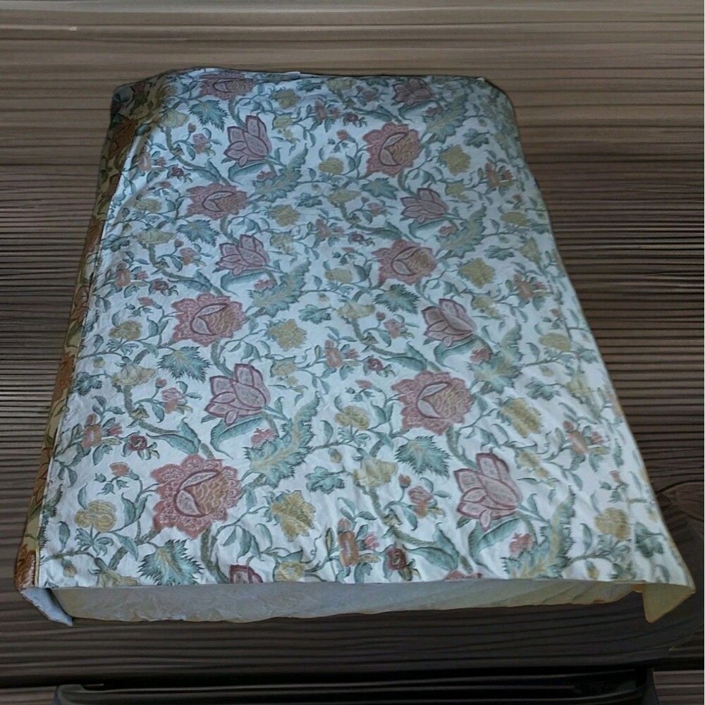 Pottery Barn Cynthia Palampore Duvet Cover Queen Size Floral Linen Cotton Blend